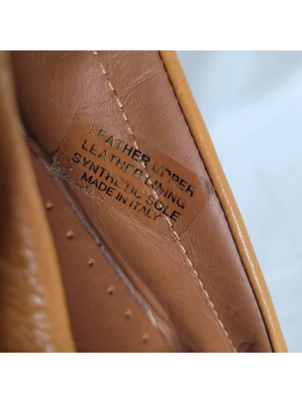 André Assous Womens Size 8.5 Loafers Leather Driving Moccasins Tan Made In Italy - Picture 8 of 11